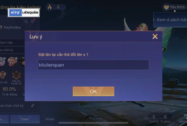tên liên quân được bao nhiêu ký tự